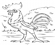 Printable heihei rooster from moana disney  coloring pages